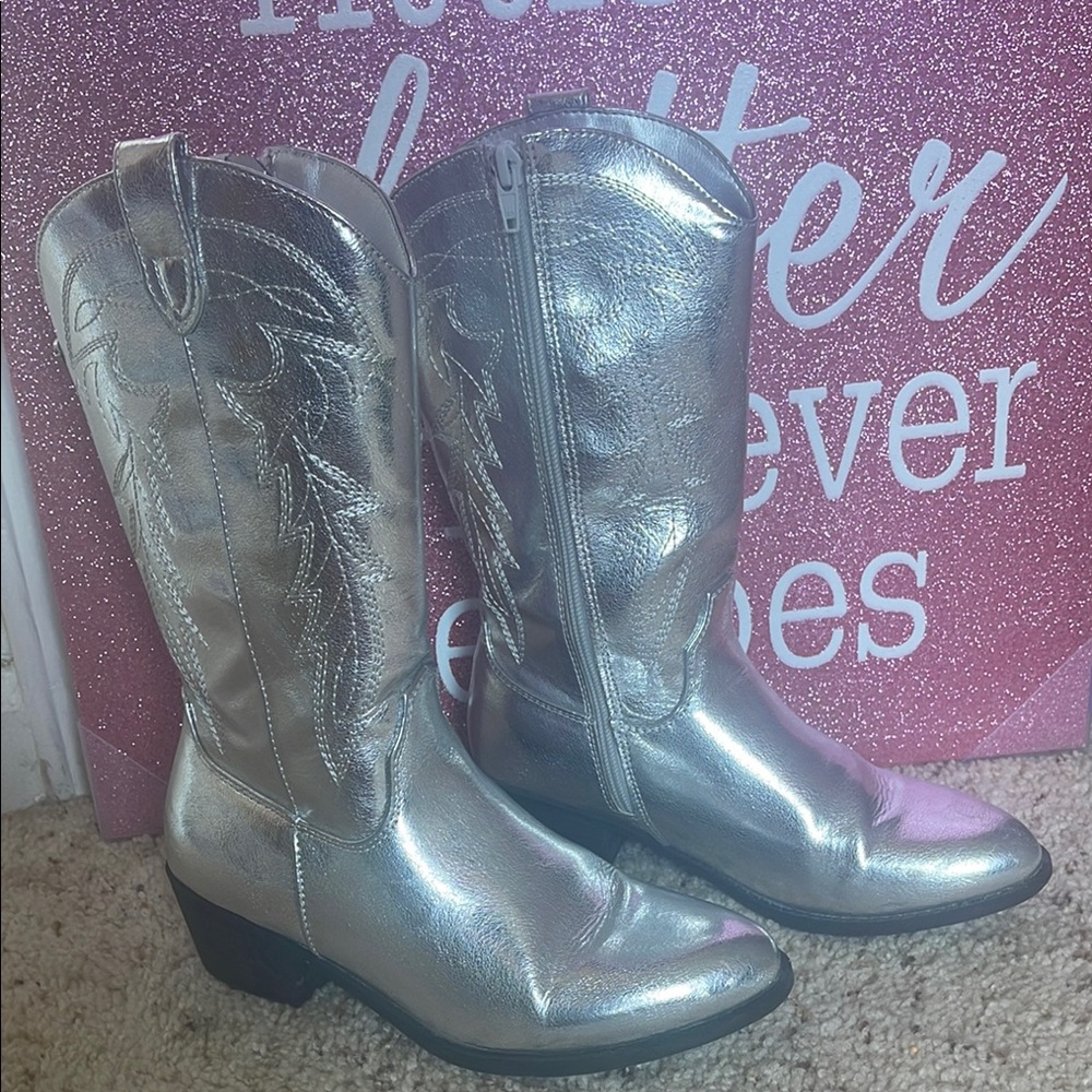Silver Women's Cowboy Boots